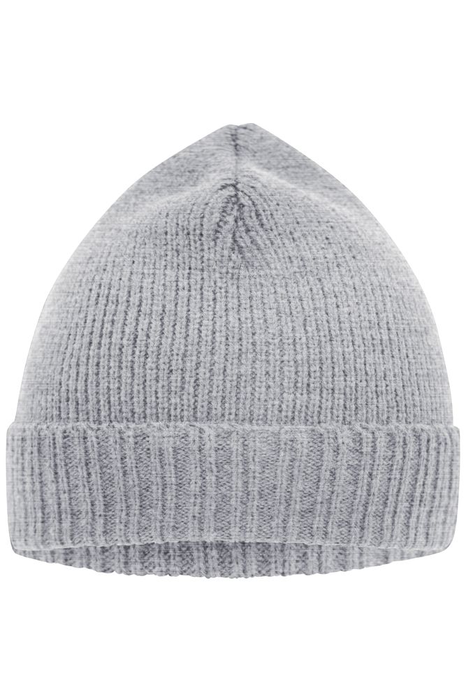 Basic Knitted Beanie - Lichtgrijs-melange (ca. Pantone 400C)