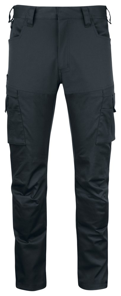 2552 STRETCHBROEK MET KNIEZAKKEN - Zwart