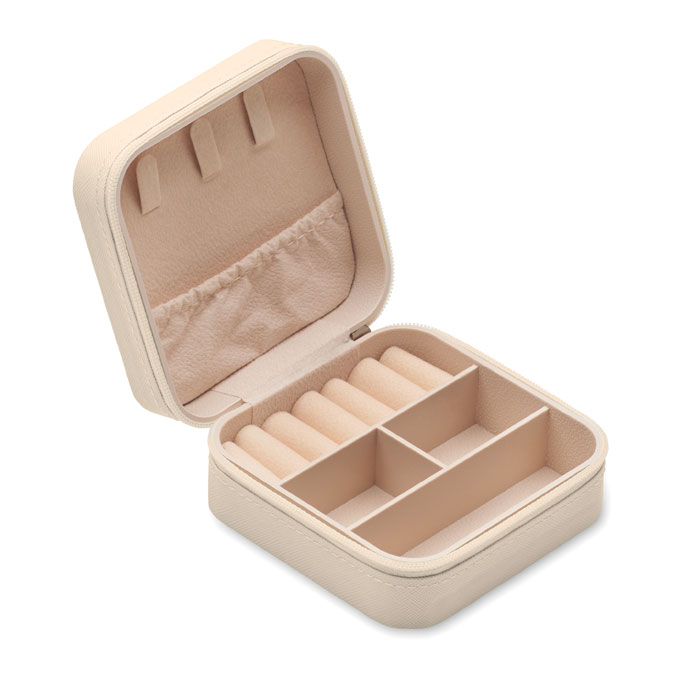 JULBOX - PU reisjuwelendoos - beige