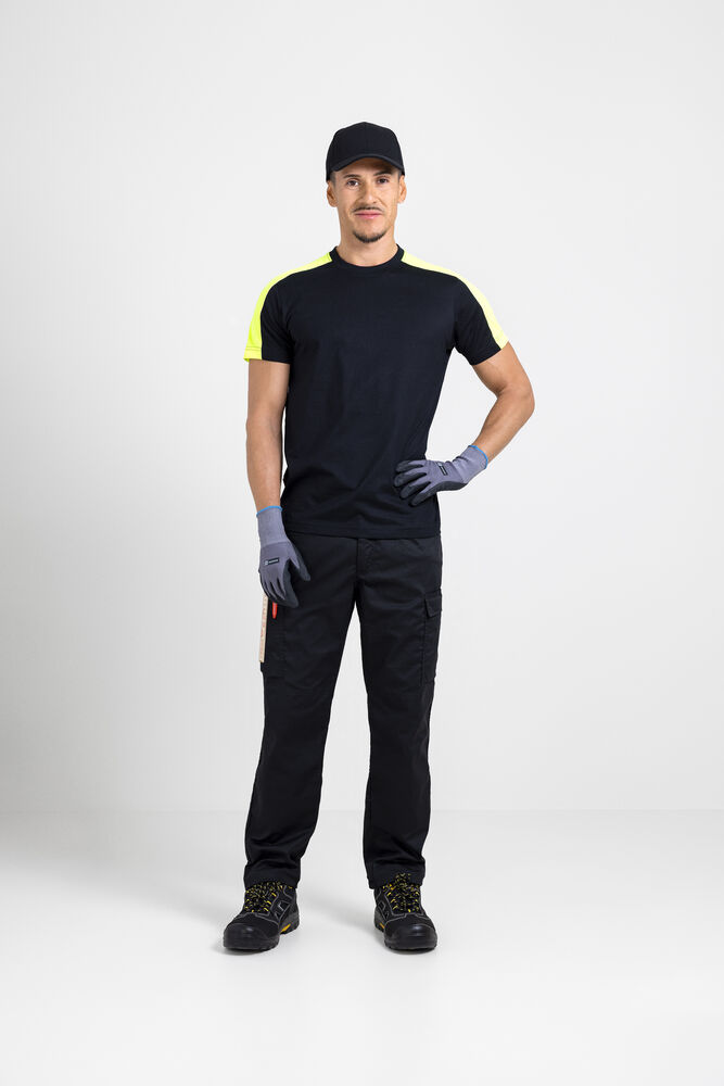 Jobman - 5264 T-shirt Zwart/Geel XXL