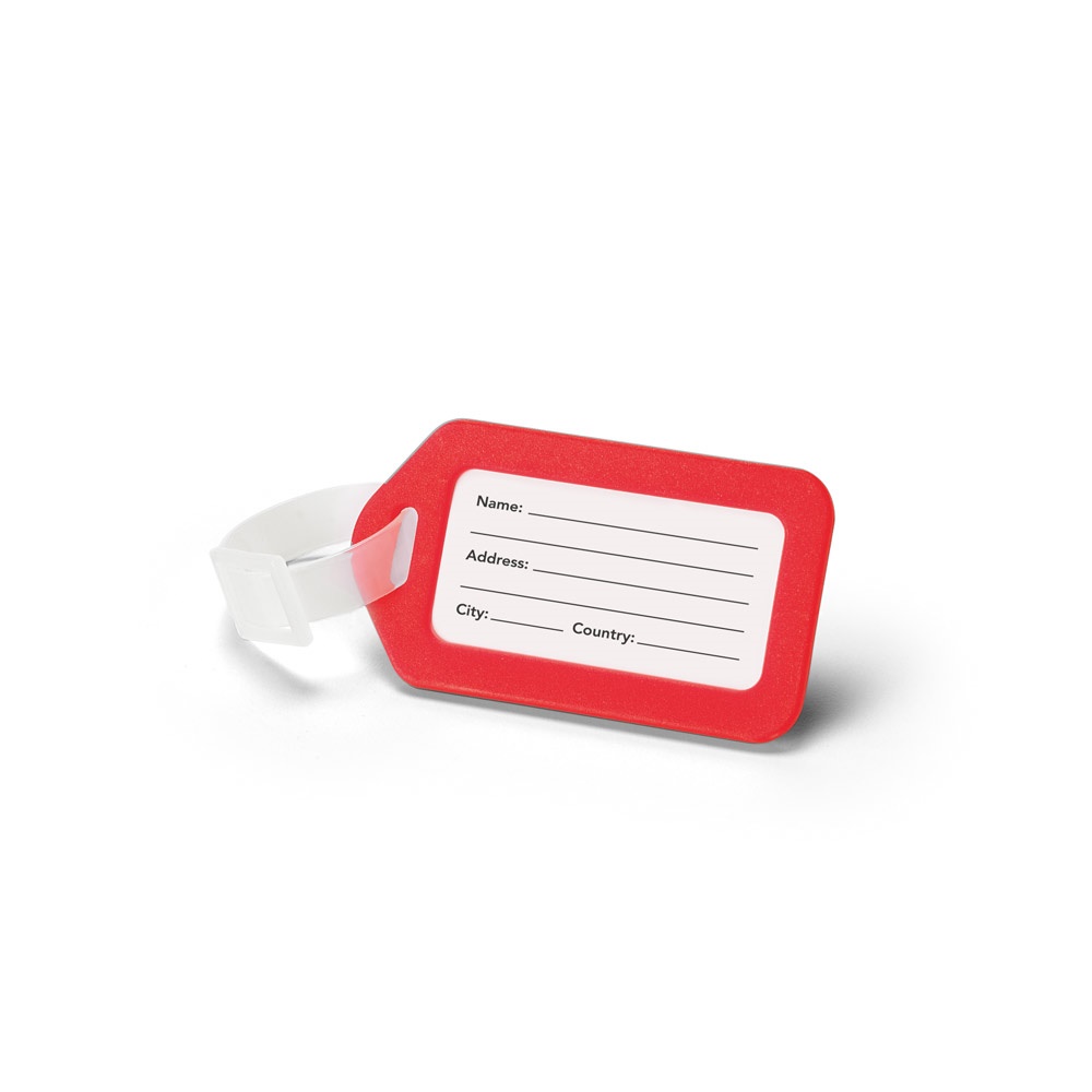 FINDO. Bagagelabel van PP - rood