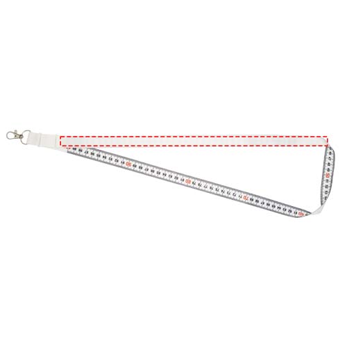 Isla 1-meter RPET sublimatie lanyard met safety breakaway sluiting