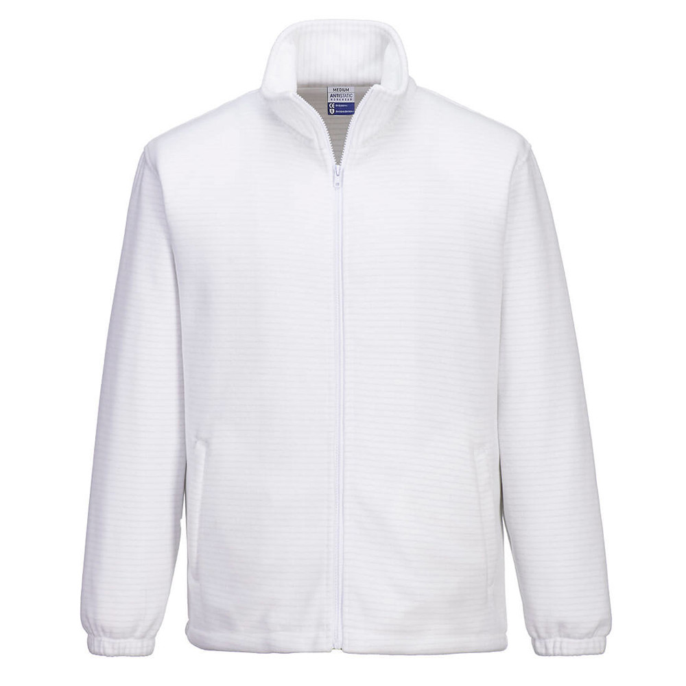 Anti-statisch ESD Fleece - white