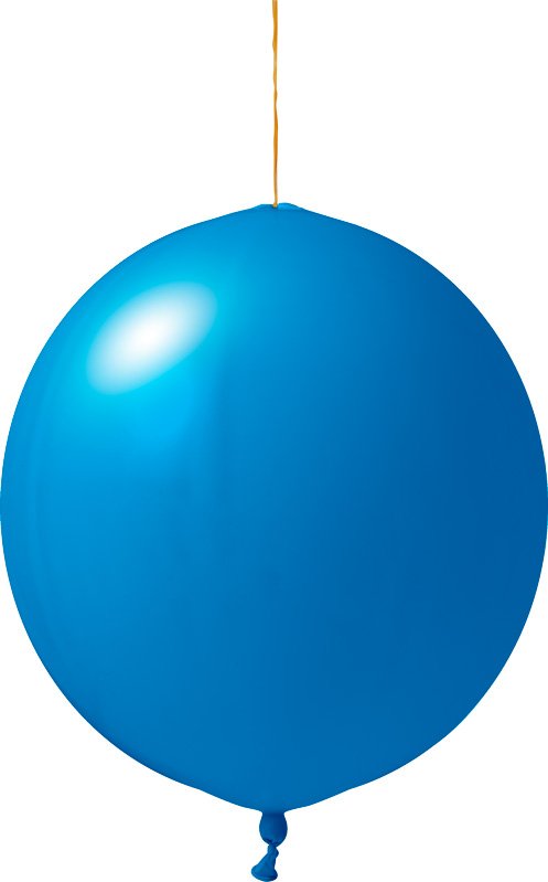 Punchballs bedrukt Qualityprint Ø 45 cm / omvang 120-130 cm / 18 inch - Midden blauw (6010)