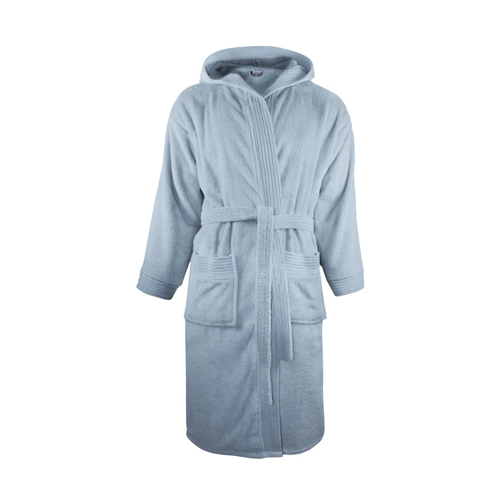 Bathrobe Hooded - lichtblauw