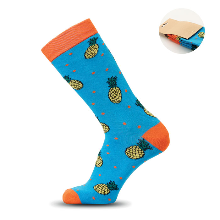 FUNNY L - Sokken met een grappig patroon - Turquoise