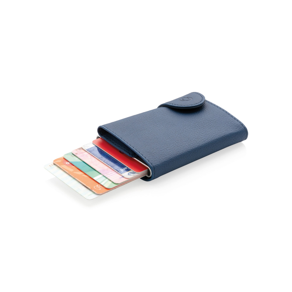 C-Secure aluminium RFID kaarthouder & portemonnee - blauw (± PMS blue)