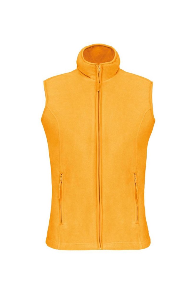 Bodywarmer van microfleece dames - Yellow