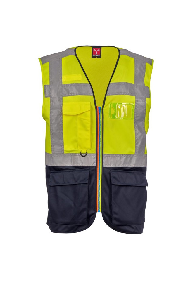 EXTROVERT - fluorescent yellow/navy blue