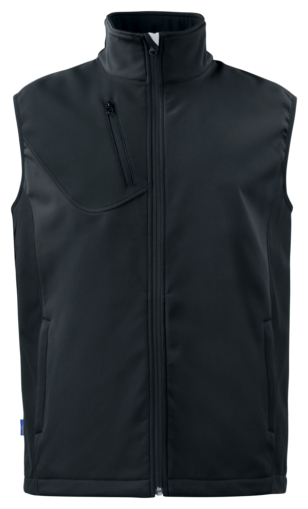 3702 SOFTSHELL BODYWARMER - Zwart