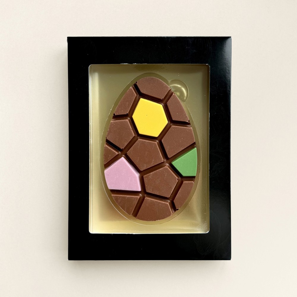 Chocolade paasei color | melk | geschenkdoos | 90g