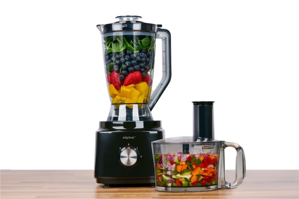 ALPINA Food Processor 2L 750W 230V Black- Zwart