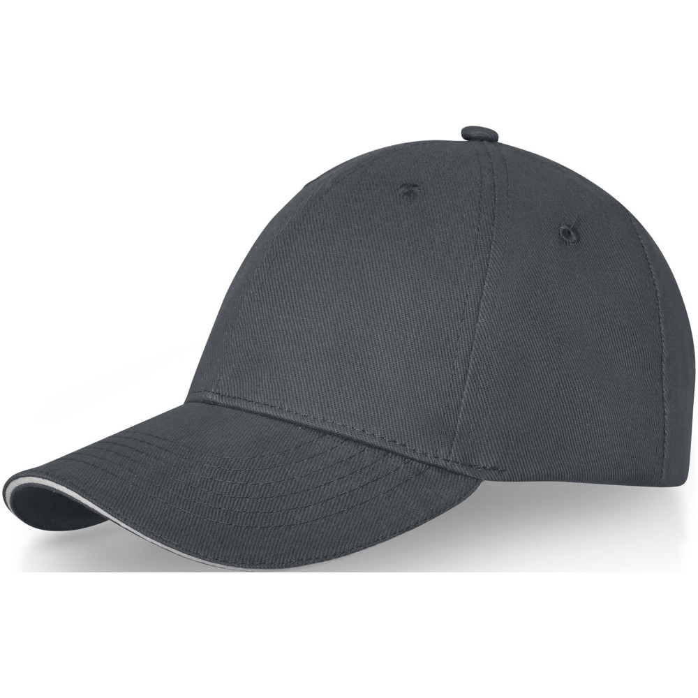Darton 260 g/m² 6 panel sandwich cap - Stormgrijs