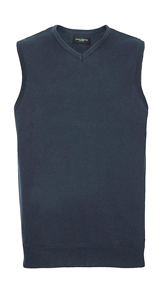 Adults' V-Neck Sleeveless Knitted Pullover - French Navy