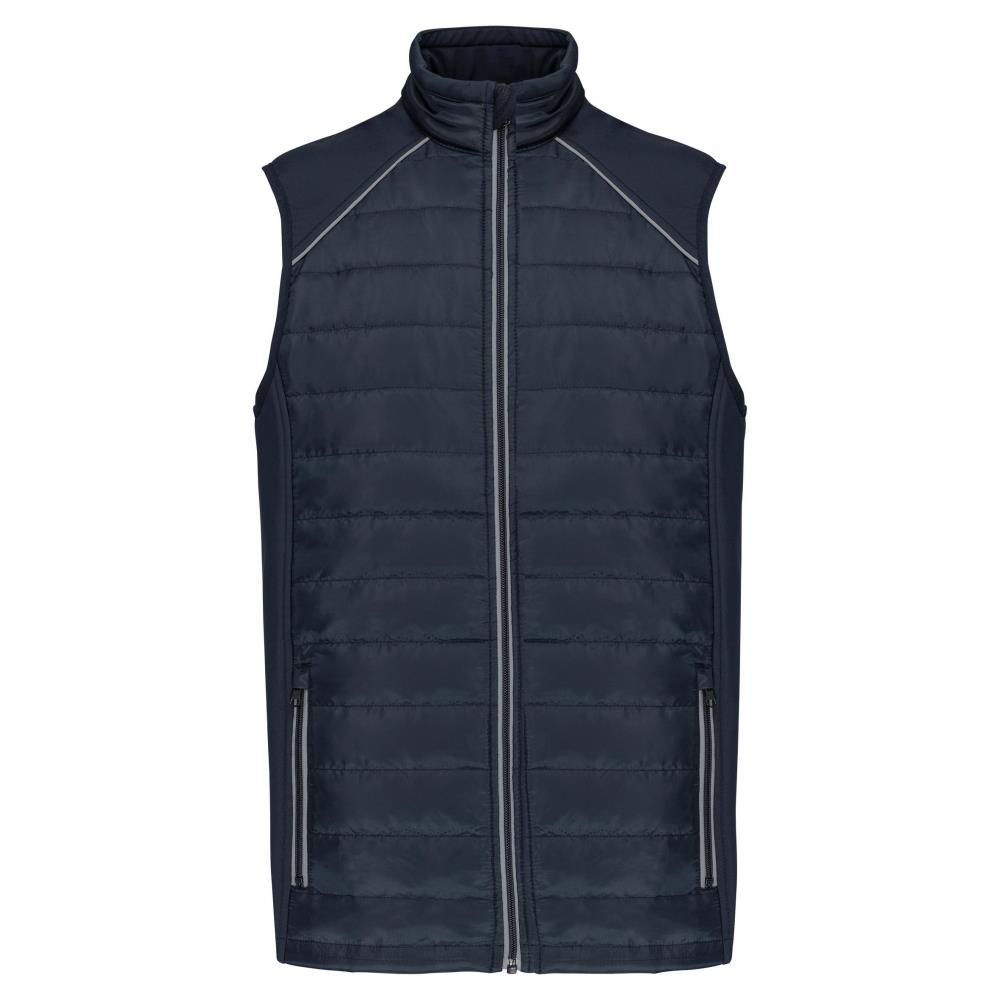 Bodywarmer DayToDay in twee stoffen - navy/silver