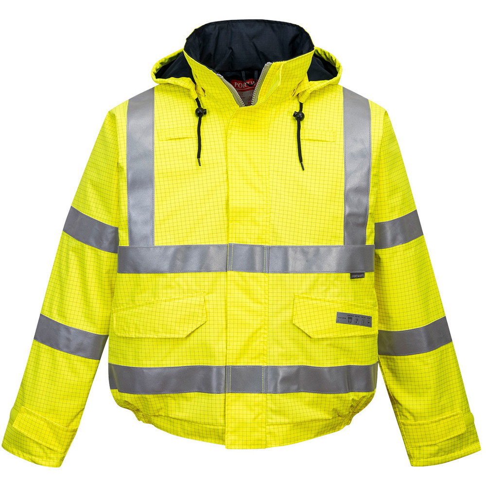Bizflame Rain Hi-Vis Antistatic FR Bomberjack - yellow