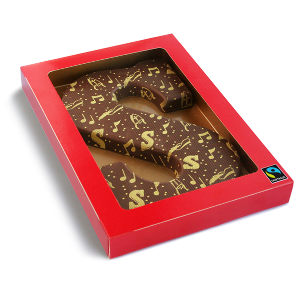 Chocoladeletter met rechtstreekse bedrukking
