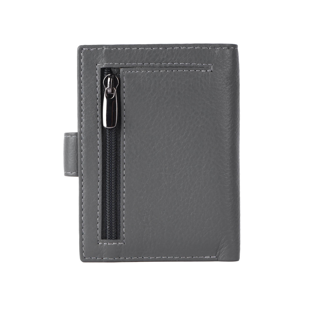 Card Wallet Leather MagSafe Luxe Grey