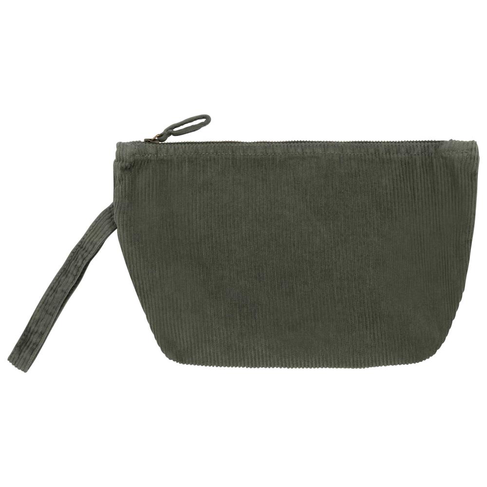 Ecologisch verwassen tasje van ribfluweel - Washed Organic Khaki
