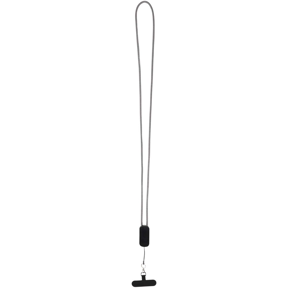 Anser gerecycleerde plastic smartphonesnoer met geïntegreerde 27W 5-in-1 kabel - zwart