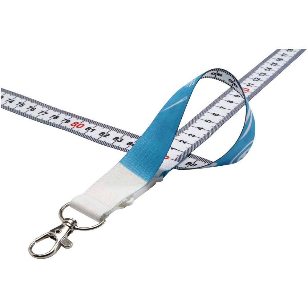 Isla 1-meter RPET sublimatie lanyard met safety breakaway sluiting