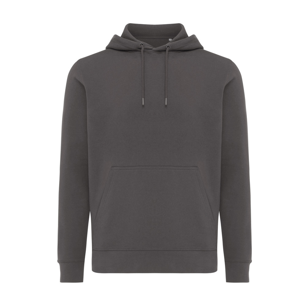 IQONIQ Rila lichtgewicht gerecycled katoen hoodie - antraciet (± PMS 19-3900 TCX)