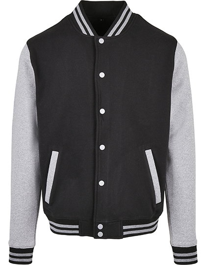 Basic College Jacket - black/heather grey