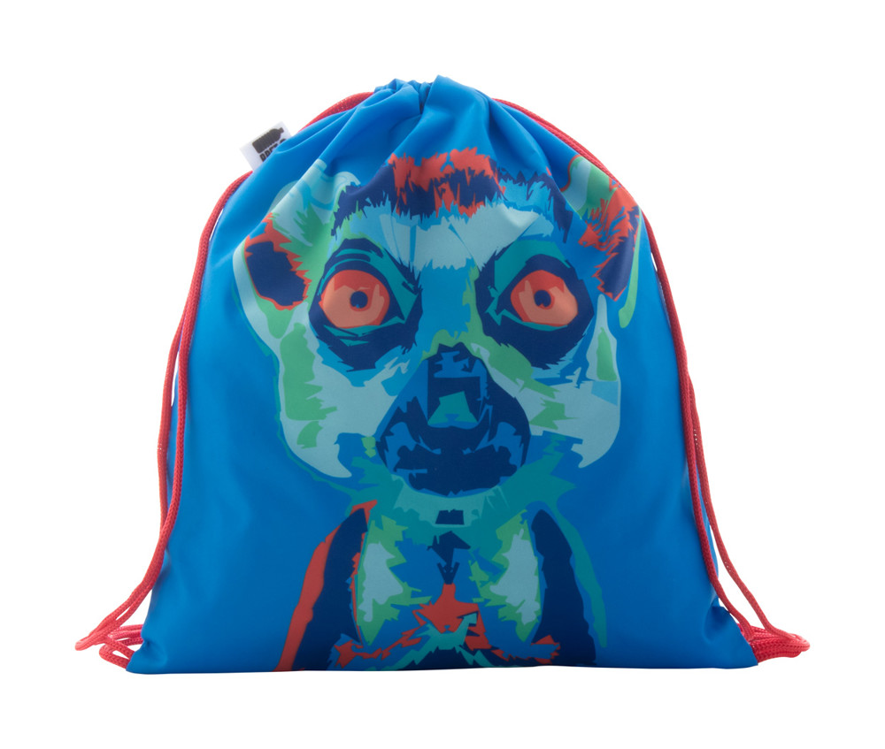 CreaDraw Kids RPET - custom made gemaakte tas met trekkoordsluiting voor kinderen - Rood/Wit