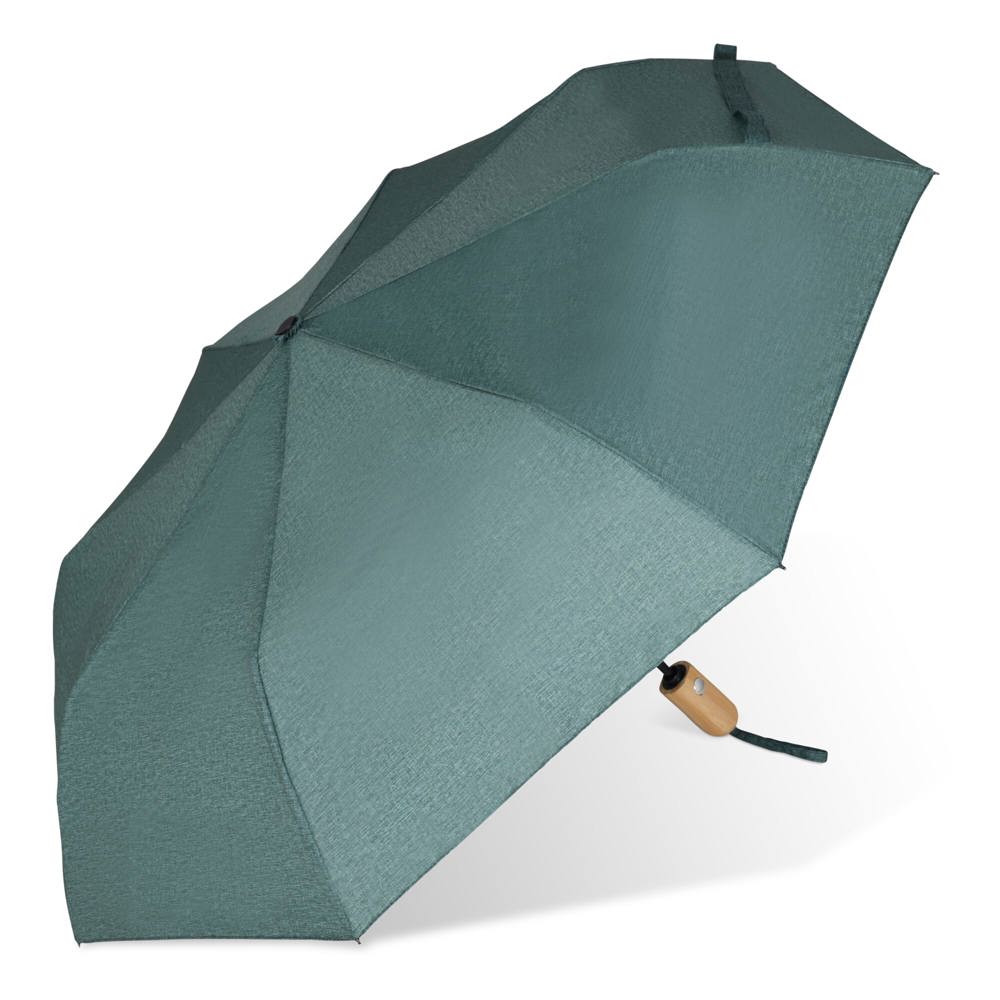 Opvouwbare paraplu 21” R-PET auto open - donker groen