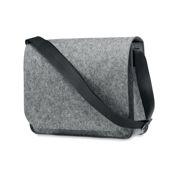 BAGLO - Vilten laptoptas van RPET - grijs