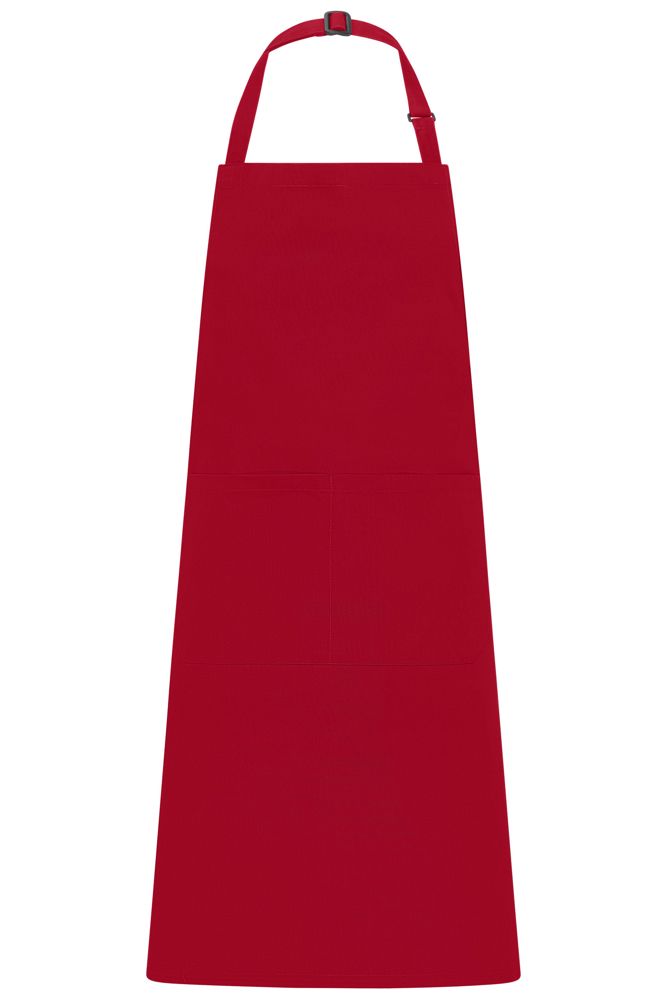 Apron with Bib - Rood (ca. Pantone 200C)