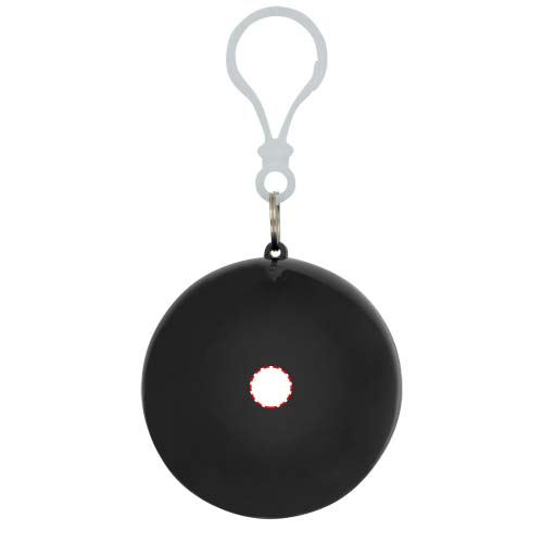Fog poncho in ronde plastic verpakking met karabijnhaak
