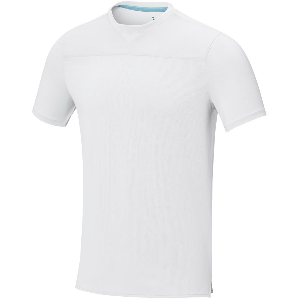 Borax 160 g/m² Heren T-shirt met korte mouwen, cool fit, GRS gerecycled - wit