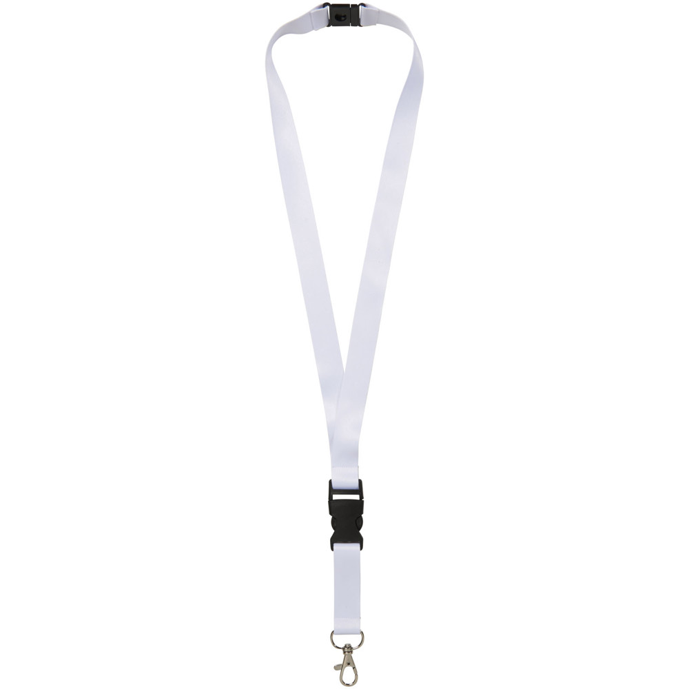 Balta gerecycled PET lanyard met safety breakaway sluiting en gesp