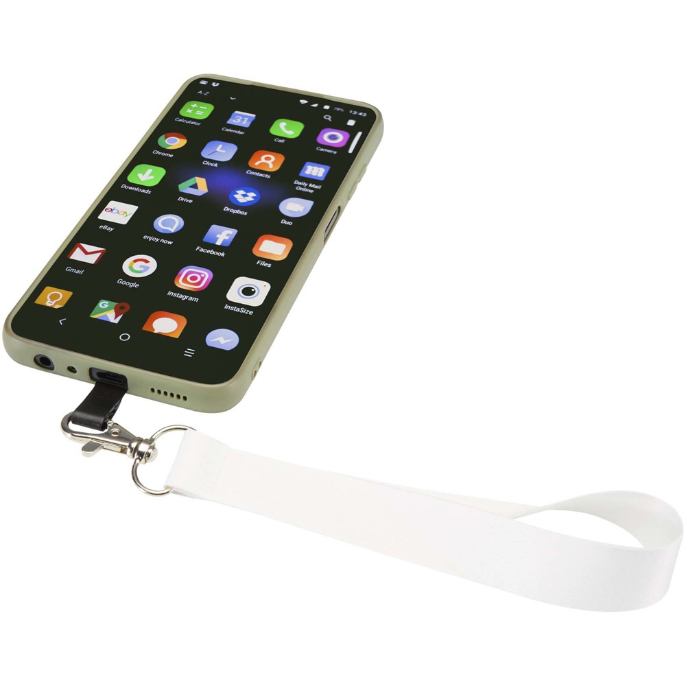 Gaby RPET sublimatie mini lanyard met telefoonhouder