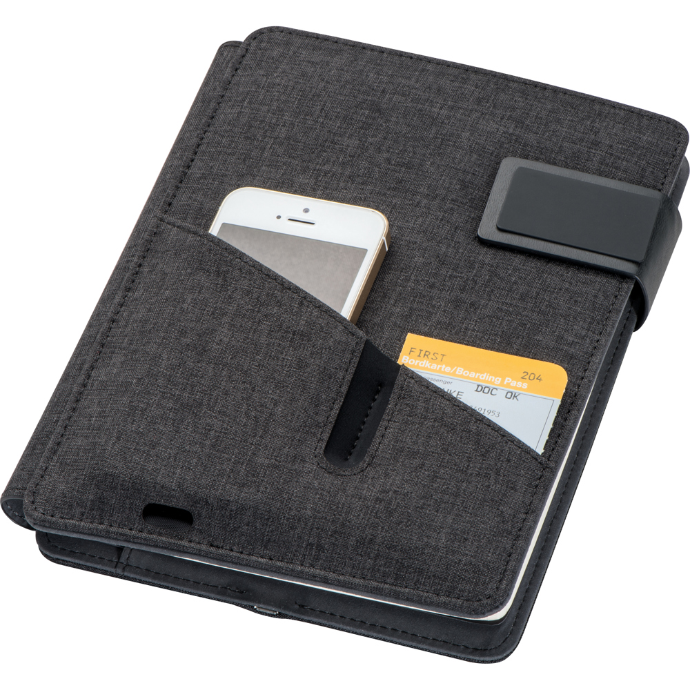 A5 Notitiemap met powerbank