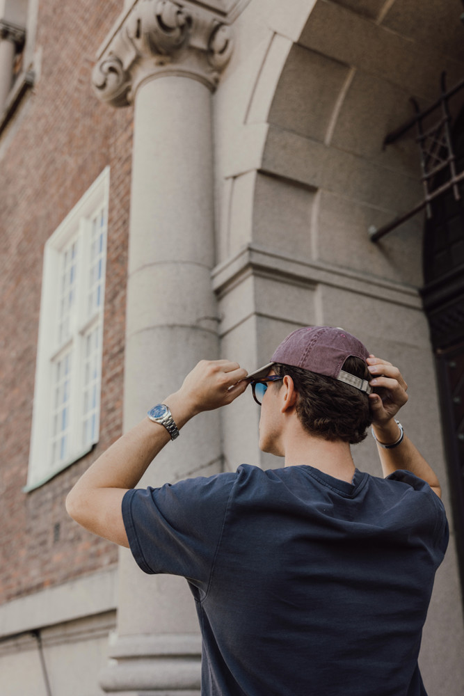 BEAU AWARE™ Washed 6 panel 270gsm cotton twill two tone cap