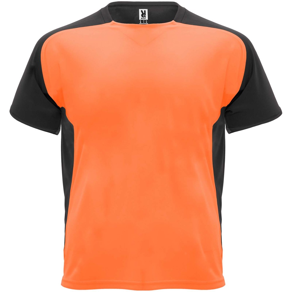 Bugatti 140 g/m² sportshirt met korte mouwen voor kinderen - Fluor oranje, Zwart