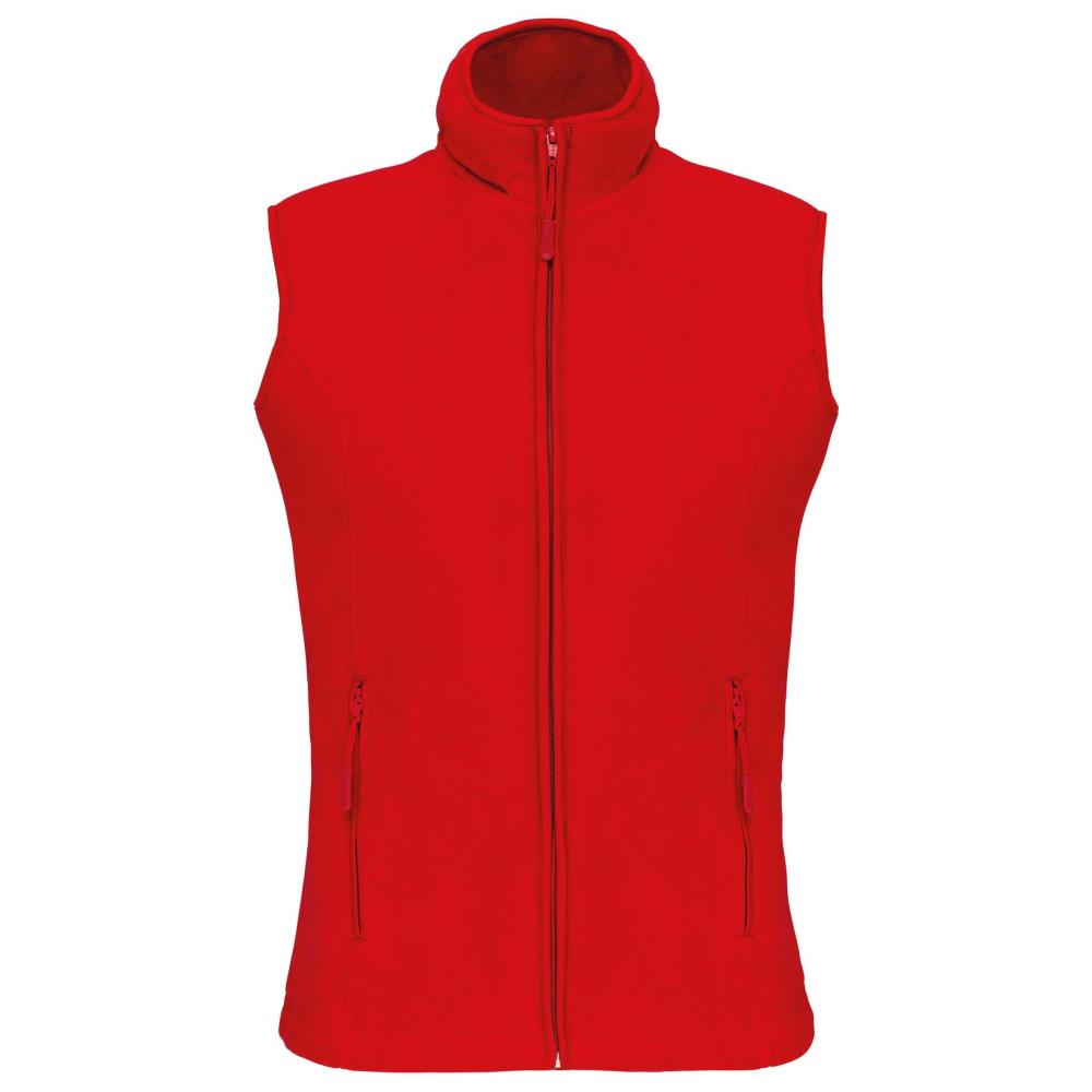 Bodywarmer van microfleece dames - Red