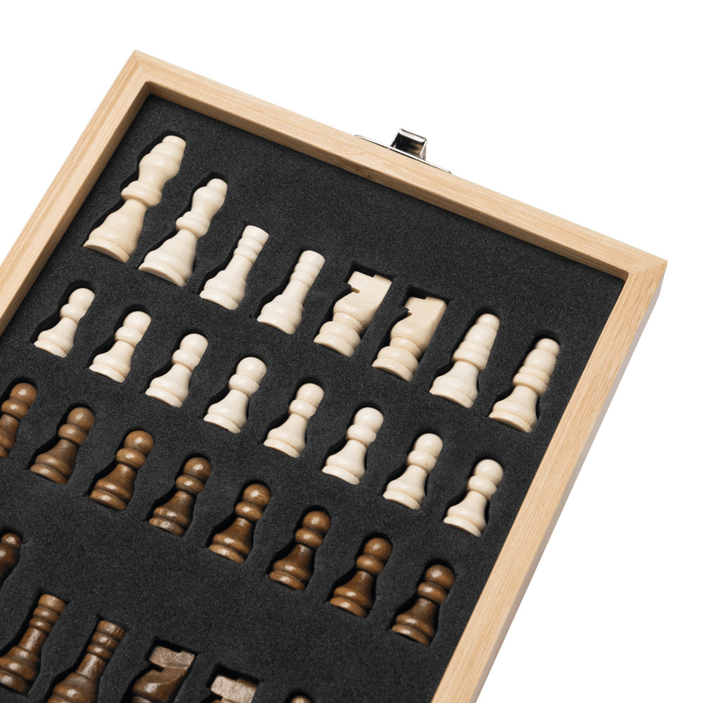 BAMBOO CHESS - Wijnset met schaakspel