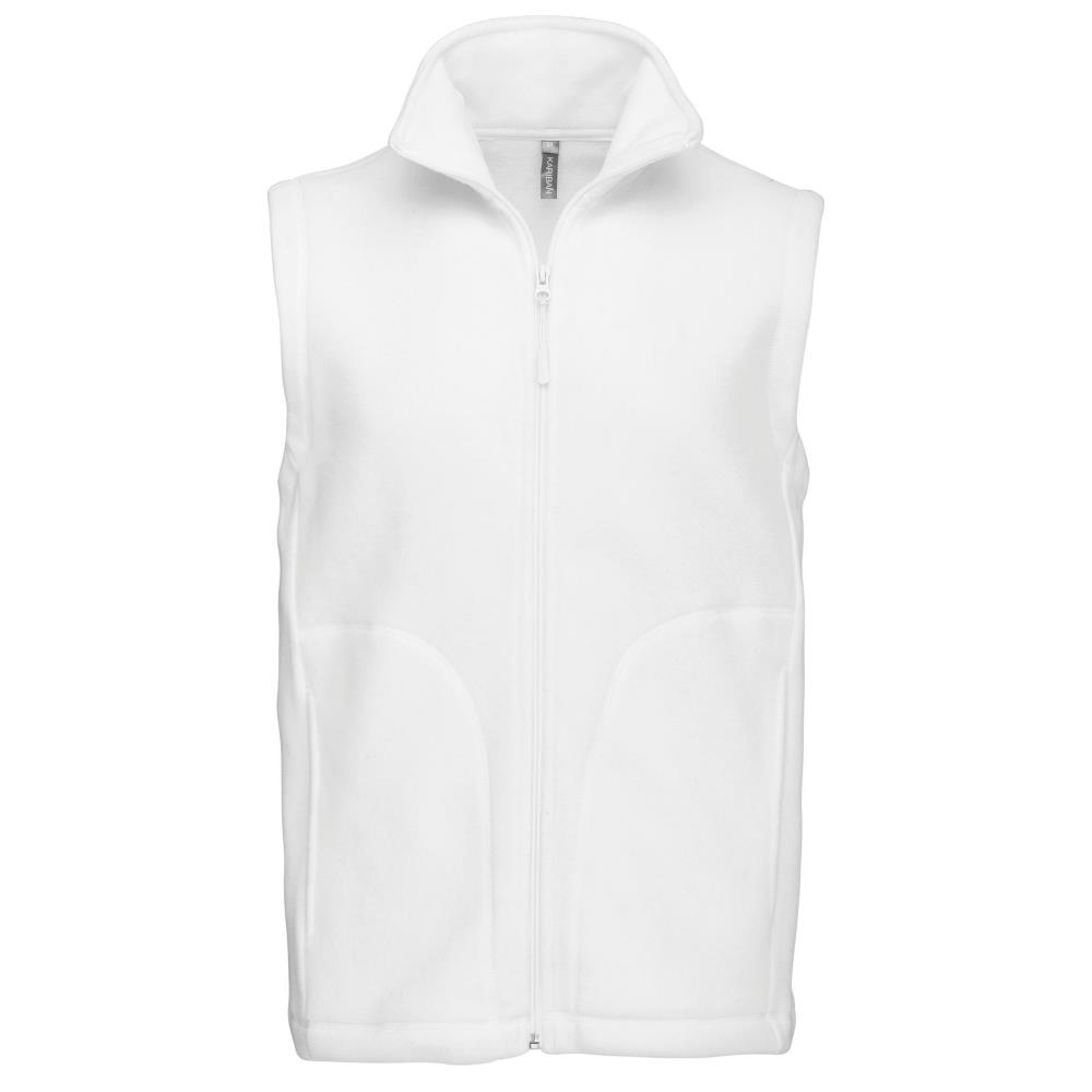Bodywarmer van microfleece heren - White