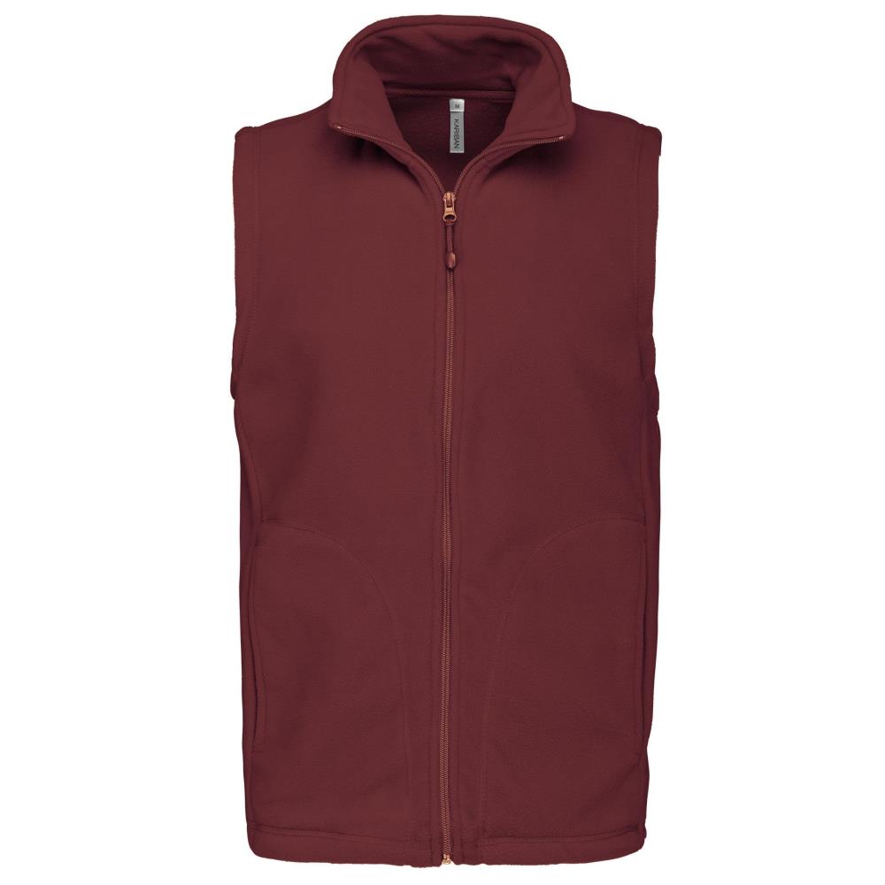 Bodywarmer van microfleece heren - Wine