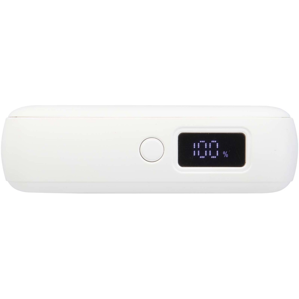 Acrux tabletpowerbank van 10.000 mAh 35 W met ingebouwde Type-C kabel van gerecycled plastic