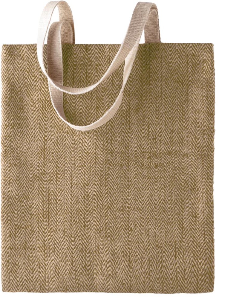 100% Natuurlijke Jute Tas - natural/military green