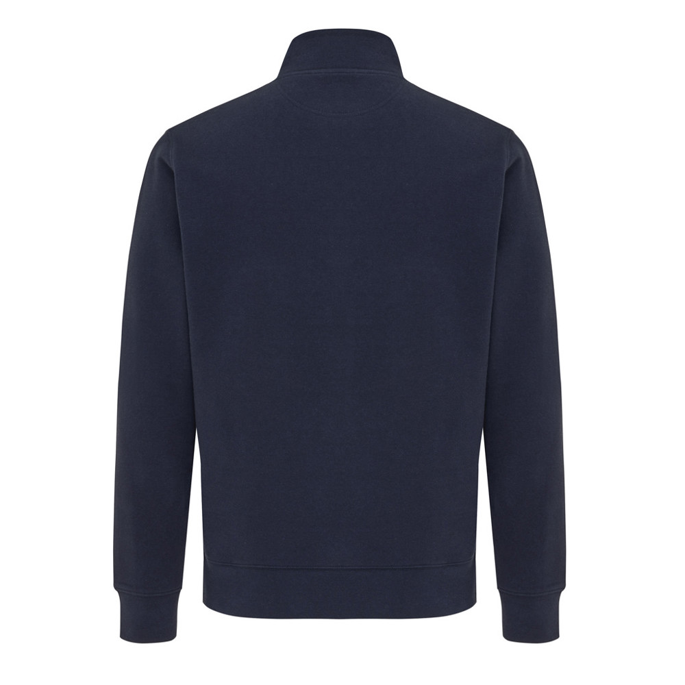 IQONIQ Elgon gerecycled katoen sweater met kwartritssluiting