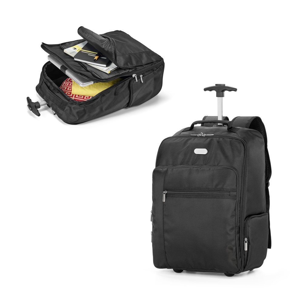 AVENIR. Laptop trolley rugzak 17'' in 1680D en 300D polyester