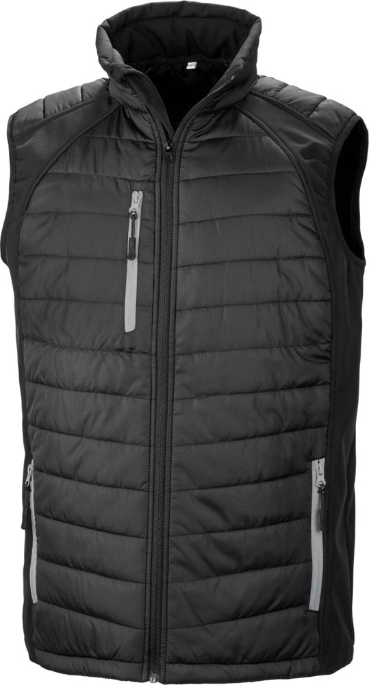 Black Compass softshell gilet - black/grey