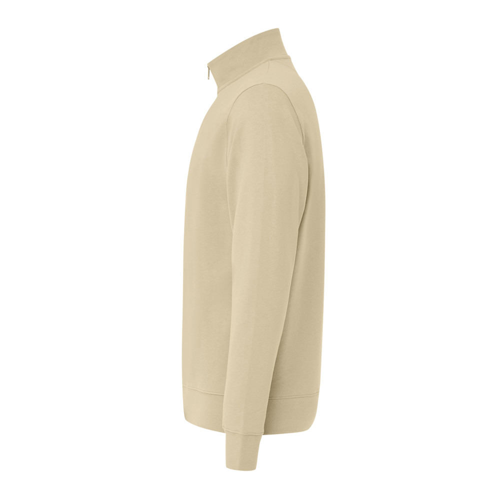 IQONIQ Elgon gerecycled katoen sweater met kwartritssluiting