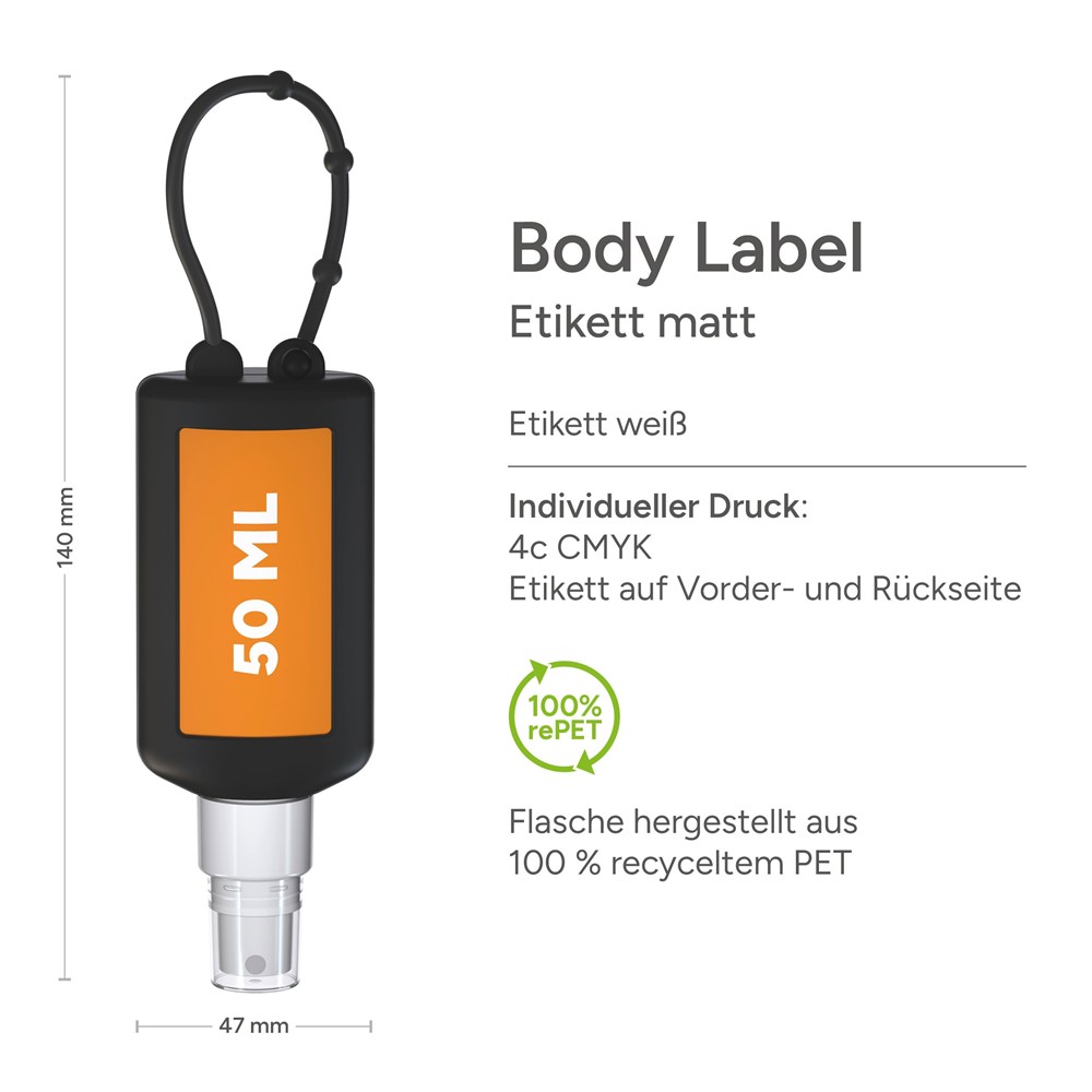Car Cockpit Cleaner, 50 ml Bumper zwart, Body Label (R-PET)
