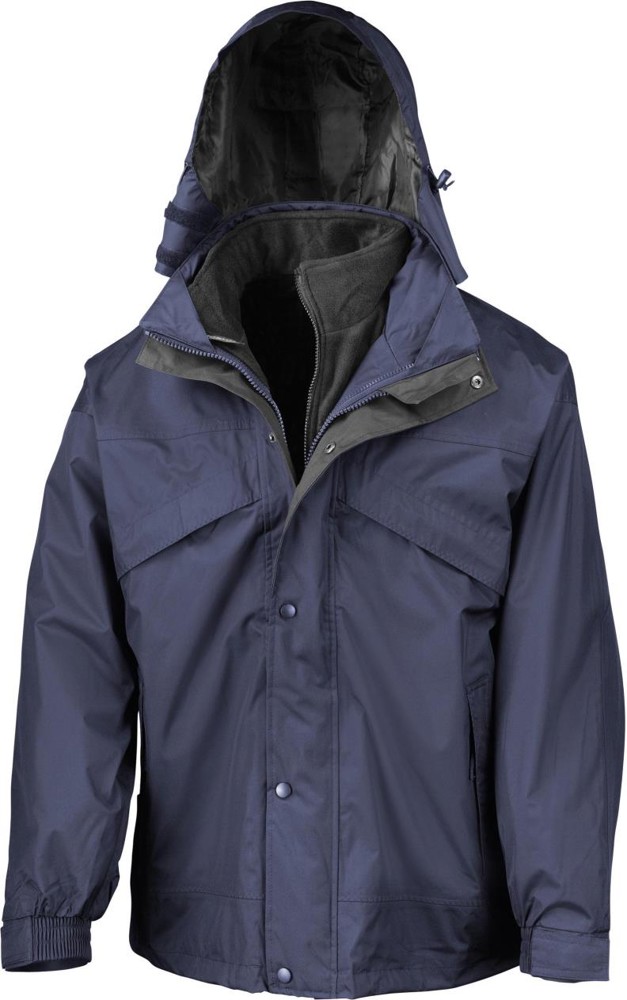 3-in-1 Zip And Clip Jacket - Navy/Black